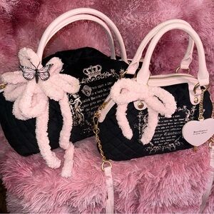 Pink Butterfly Juicy Couture π Custom Bow Bag Bundle. Juicy Tale Satchel + Mini